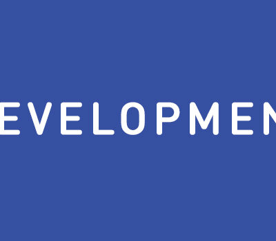 Blue banner with "International Development Week 2021" and a colorful circular icon on the right.